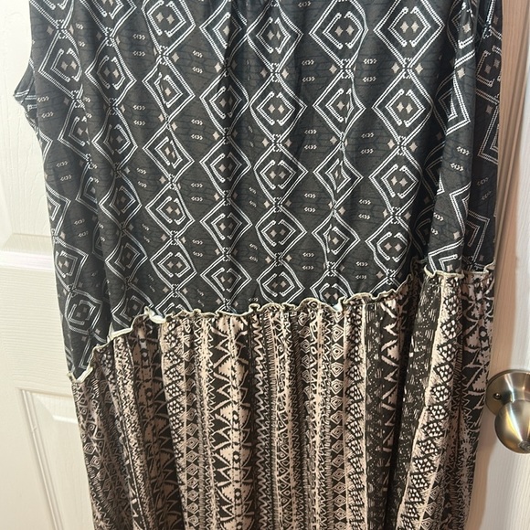 simple Suzanne Betro sleeveless asymmetrical geometric maxi dress NWT 3X - Picture 4 of 6